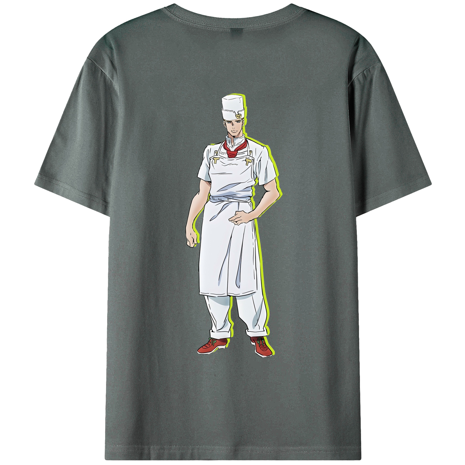 （画像用） ジョジョの奇妙な冒険 Tonio Trussardi JoJo's Bizarre Adventure トニオ?トラッサルディ 綿100％ メンズ半袖Tシャツ（バックプリント） 通気性
